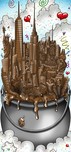 Charles Fazzino Art Charles Fazzino Art A Melting Pot of Chocolate... NYC (DX)